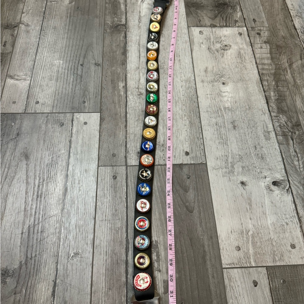 Vintage Buckle Bottle Cap Seatbelt Belt Beer - Picture 6 of 7